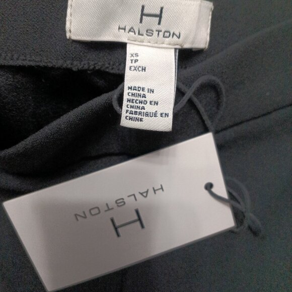 H Halston Women's Black Pleated Slim Leg Dress Pants Size XS - Picture 8 of 9